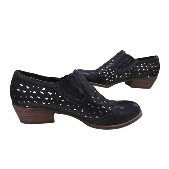 Dolce Vita Black Cutout Ankle Booties Women’s 9.5 Western Boho Heel Metallic - Picture 2 of 8